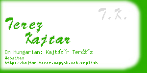 terez kajtar business card